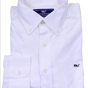 Vineyard Vines White Button Down Whale Shirt